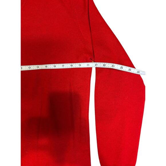 CASHMERE CLUB ROOM Men's V Neck Sweater MEDIUM Luxury Red 100% Cashmere - Picture 5 of 5